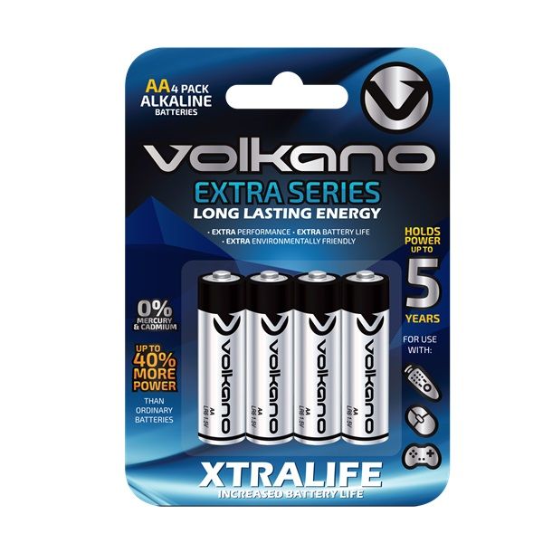 Volkano Extra series Alkaline Batteries AA pack of 4