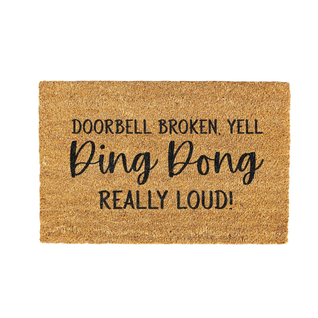 Doorbell Broken Coir Doormat Design 700 x 400 mm