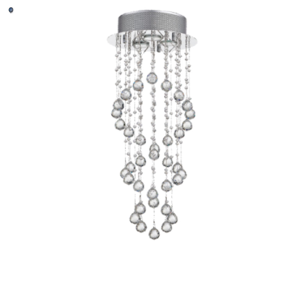 Stainless Steel Chandelier with Crystals