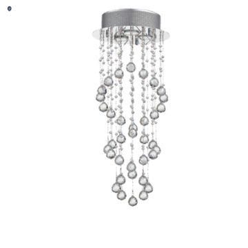 Stainless Steel Chandelier with Crystals