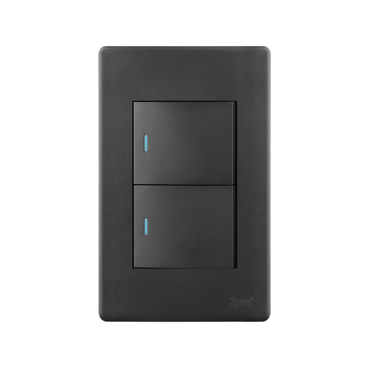 SYNERJI SWITCH DECO 4X2 2-LEVER 1-WAY/2-WAY - Grey / 2-Way