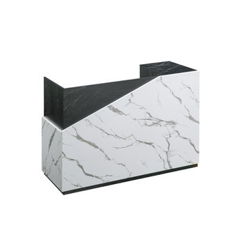 KC FURN - Black and White Reception Desk 180cm