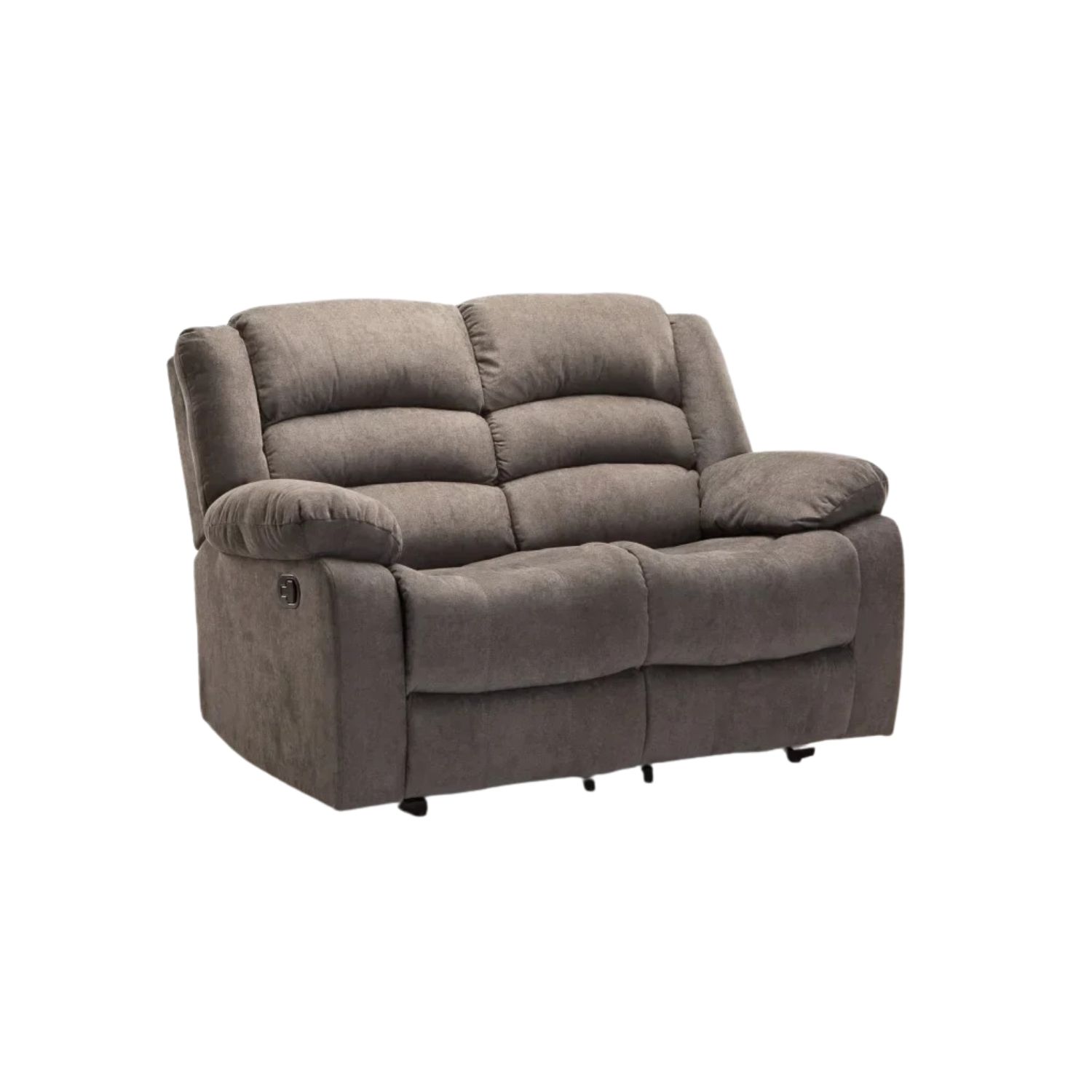 Dark Grey Fabric 2 Seater Recliner