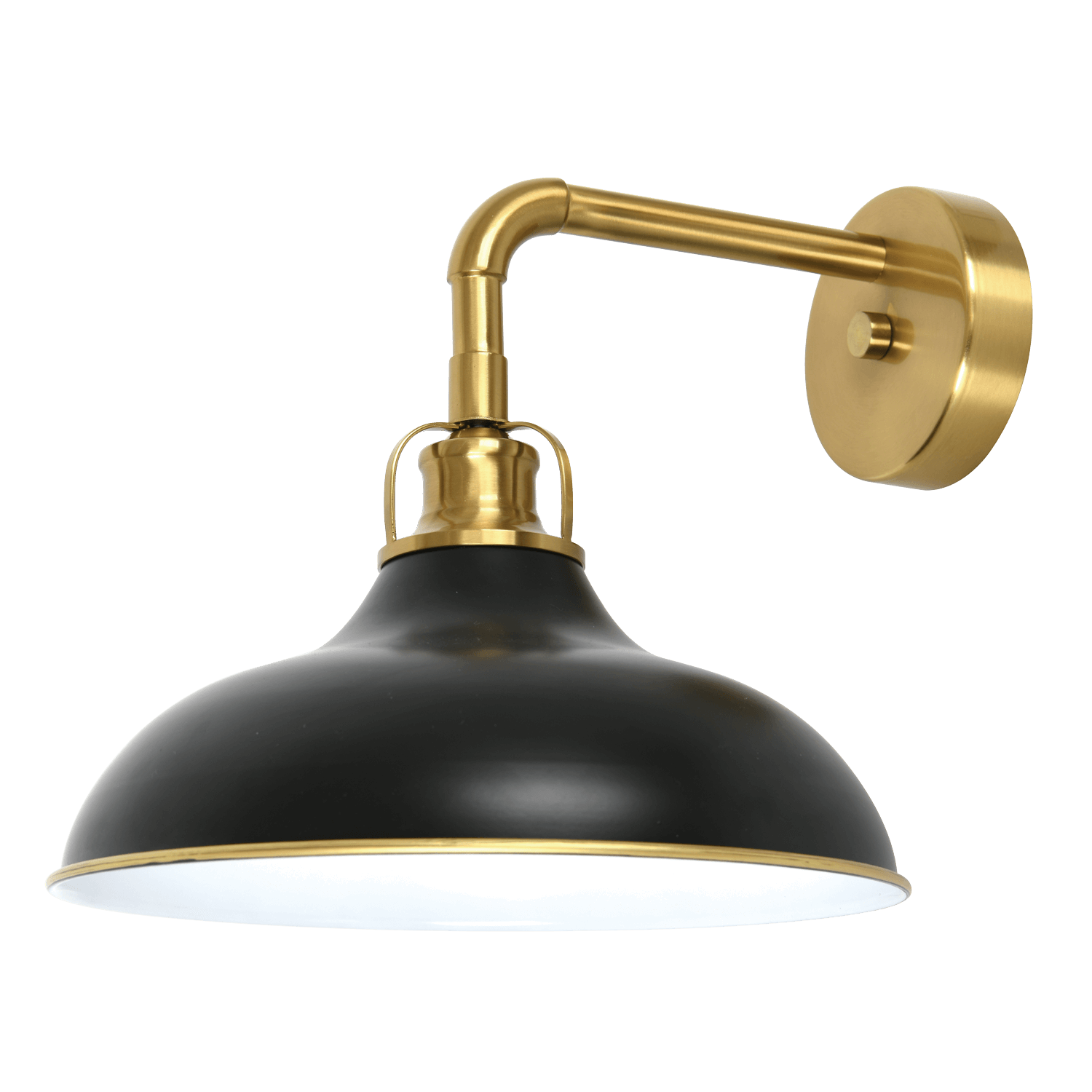 Zebbies Lighting Kingston Black and Champagne Gold Wall Light