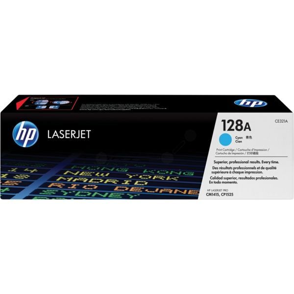 HP 128A Cyan Original LaserJet Toner Cartridge