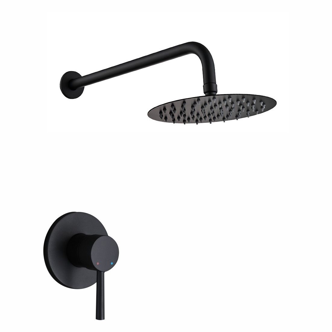 Black shower & and shower Arm & shower mixer A811B-A Set