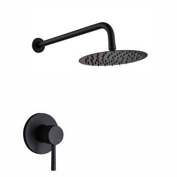 Black shower & and shower Arm & shower mixer A811B-A Set