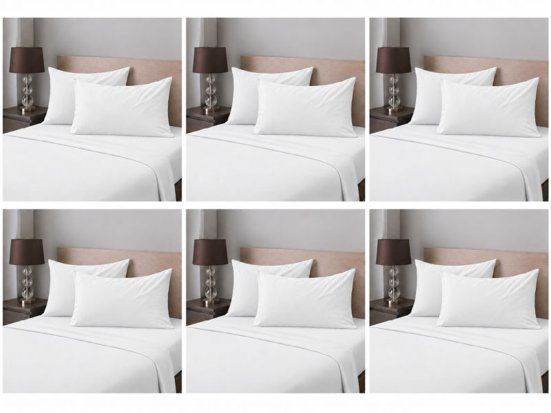 Everyday Collection Pillow Cover Set - 90GSM - Optical White - King - (06 Sets)