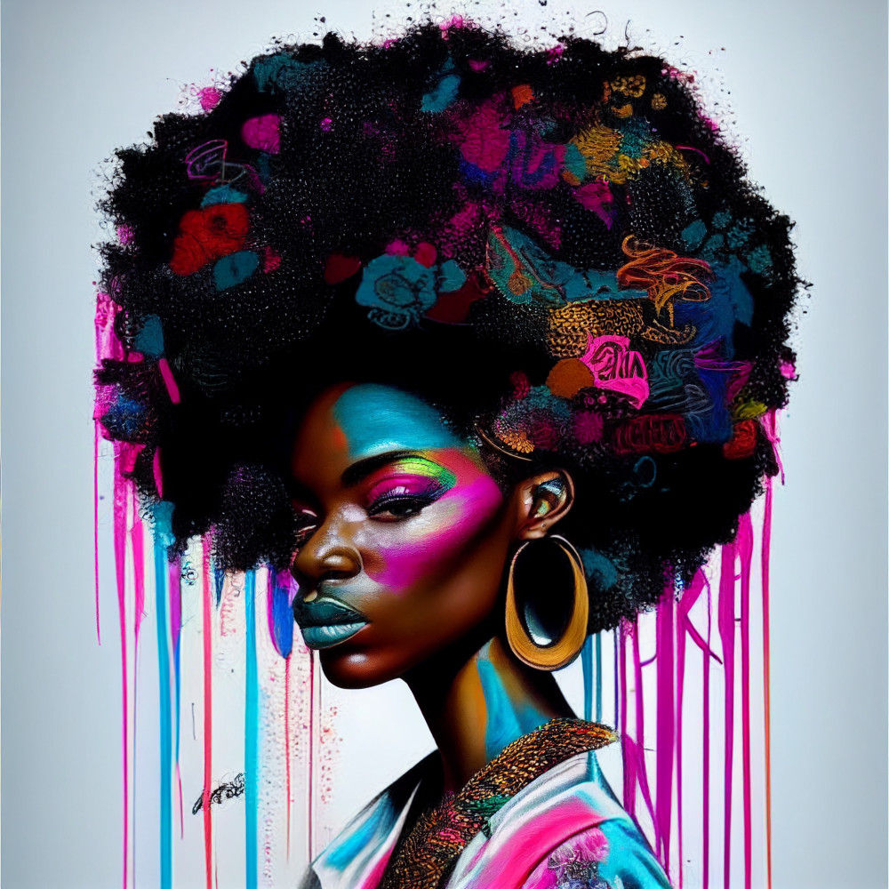 Canvas Wall Art - Canvas Wall Art –Beautiful African Woman - B1060 - [120 x 80 cm]