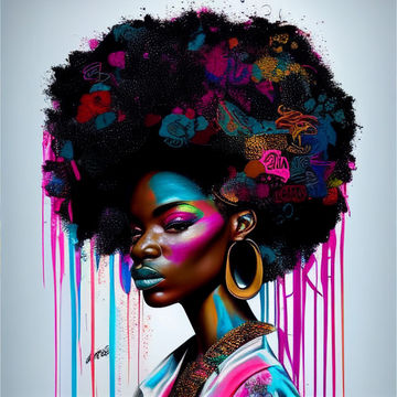 Canvas Wall Art - Canvas Wall Art –Beautiful African Woman - B1060 - [120 x 80 cm]