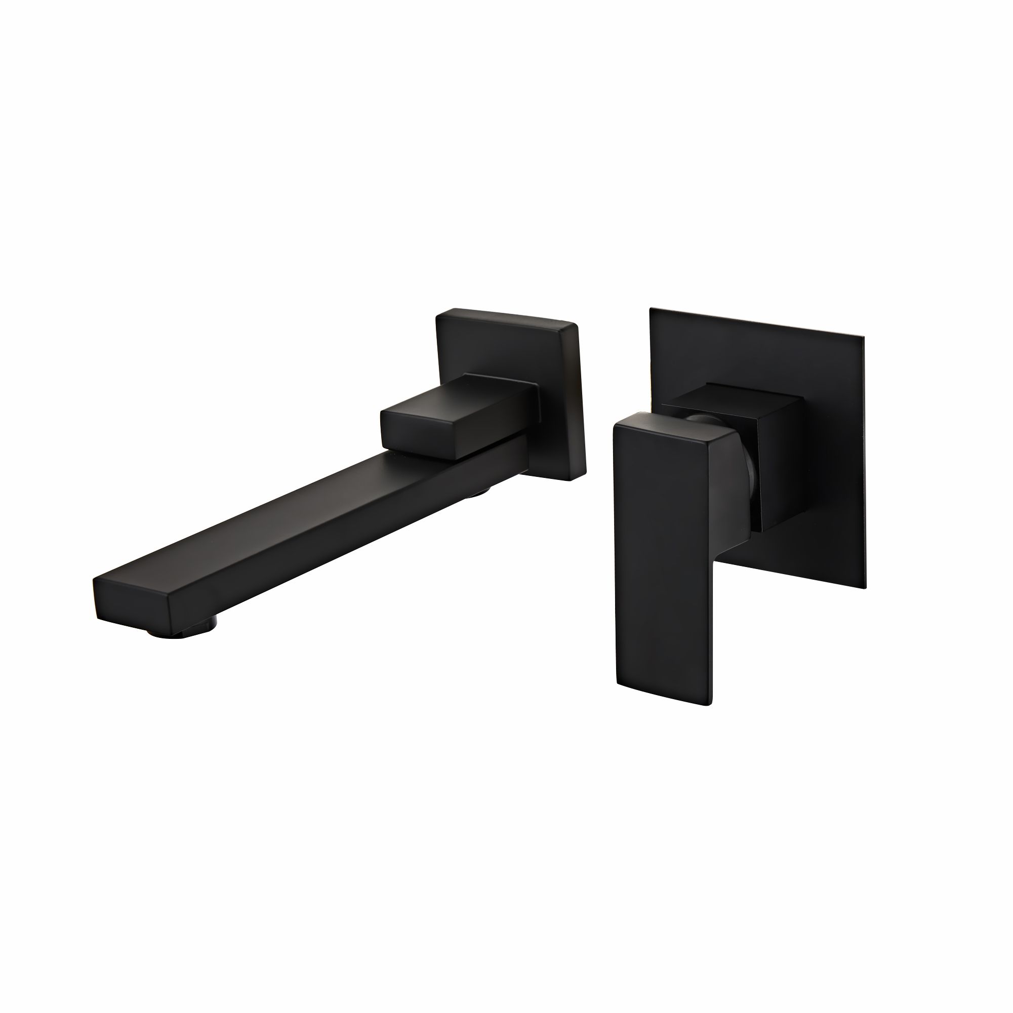 Square Shape Wall Type Basin or Bath Mixer Tap AZ2155 Black