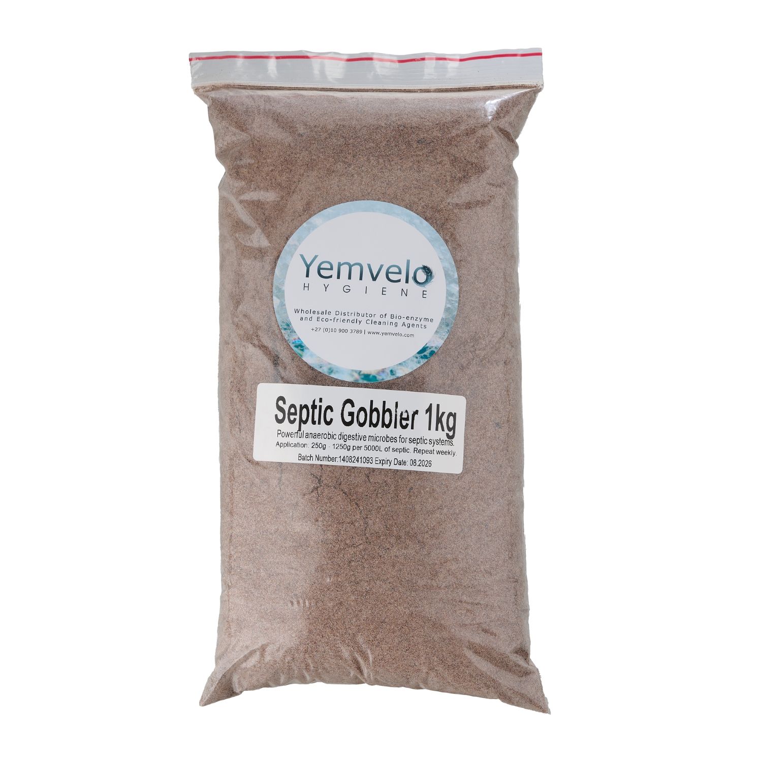 Septic and Pit Gobbler™ bio-enzyme toilet treatment YEMVELO HYGIENE 1 kg