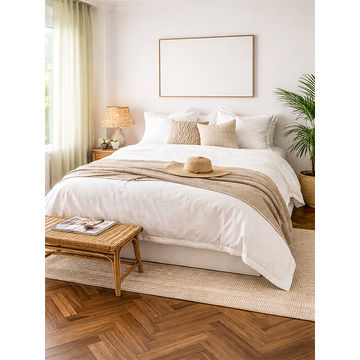 Premium Collection - Satin Stitch Duvet Cover Set - High Rise - Super King - (1 Set)