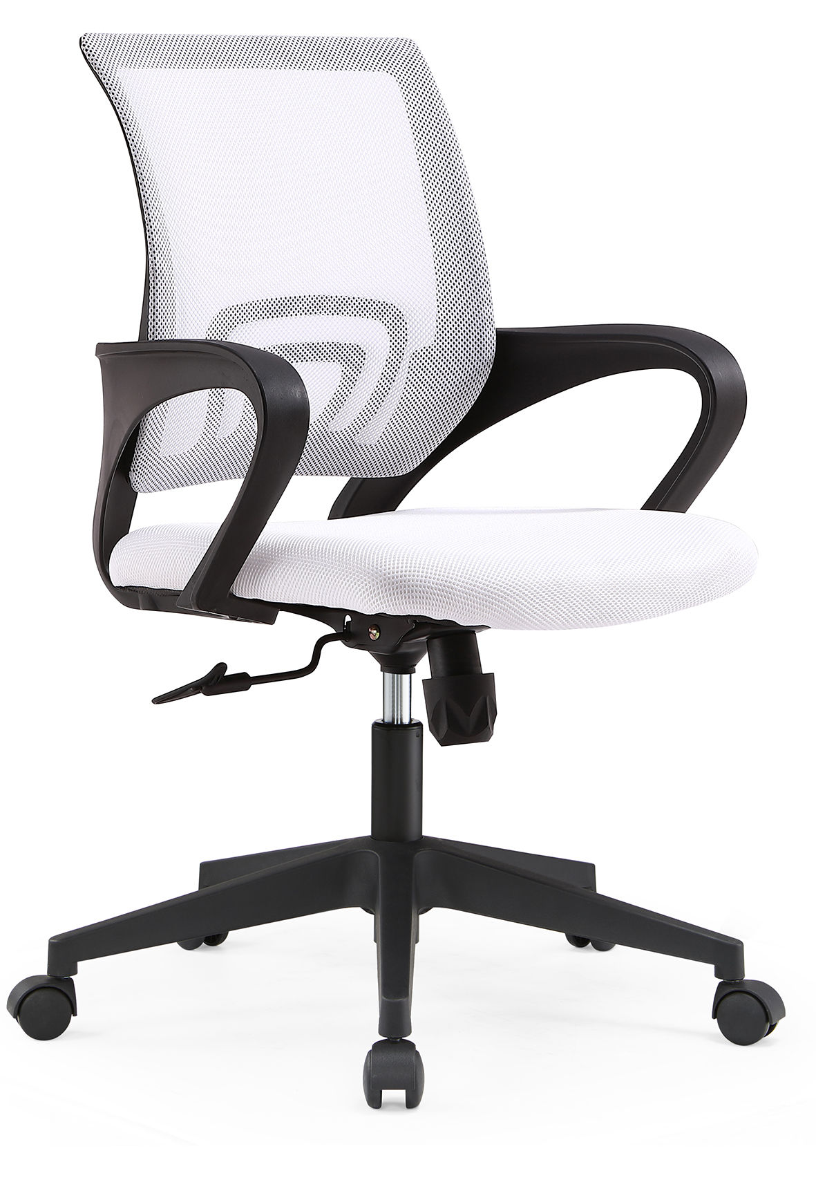 TOCC Zippy netting Back Typist Office Chair with Black Base - White