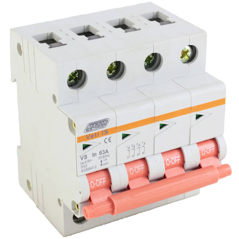VS4P63-63A Four Pole Isolator Switch