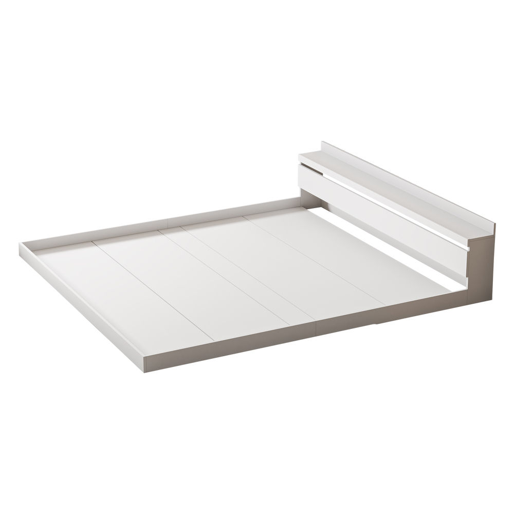 Modern Floor Bed White
