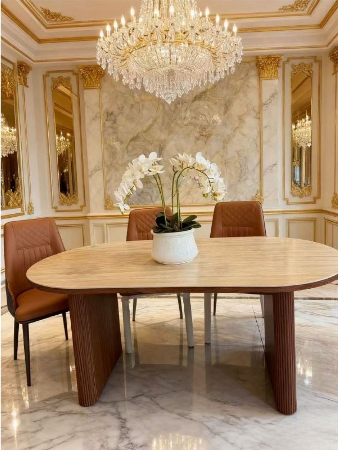 Seraphina Marble Dining Ensemble