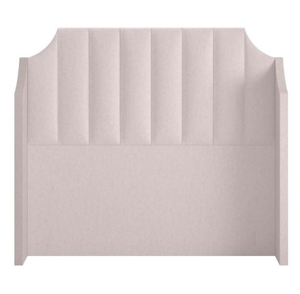 Zenia Arched Headboard Double -Linen Off White