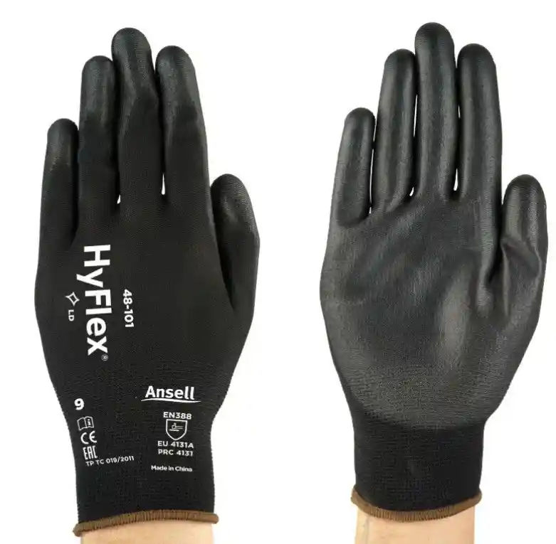 Ansell Sensilite Black PU Palm Coated Glove Pack of 12 - L