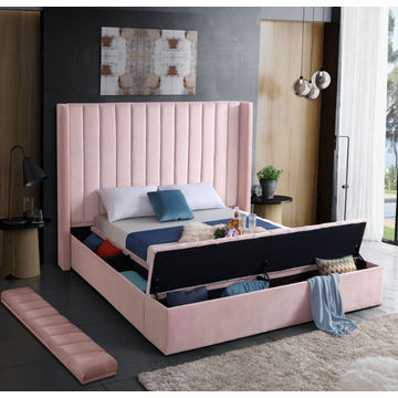 Whimsy Sleigh Bed King -Pink
