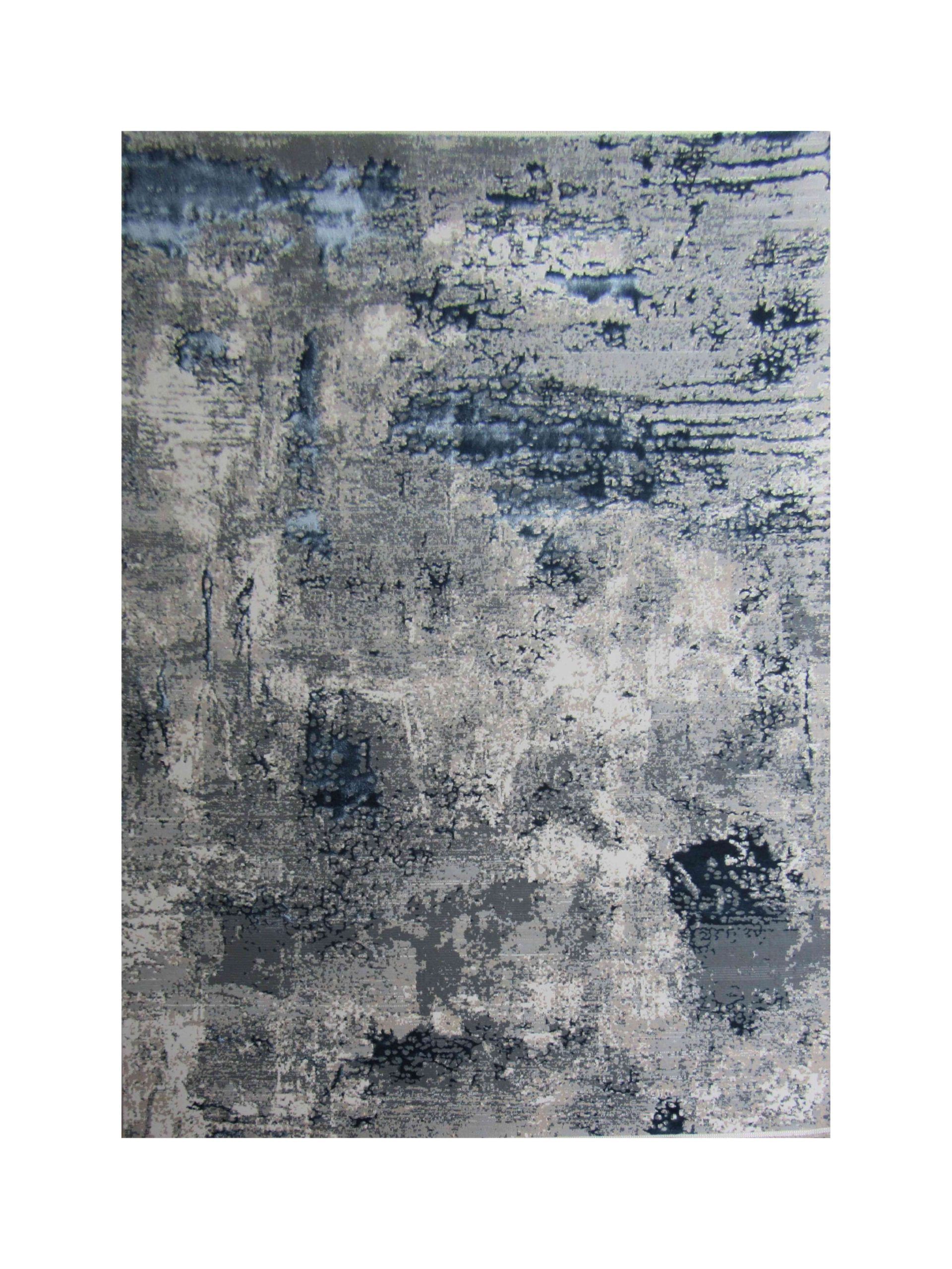 BK Carpets & Rugs – Modern Abstract Indoor Rug – Grey  & Blue - 2m x 2.9m