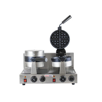 Waffle Baker-Double Round Rotating - Smartchef