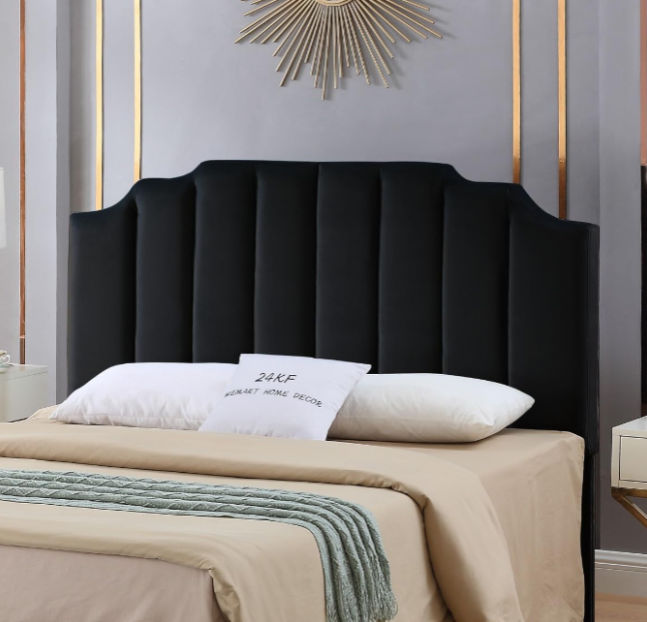 Seraphina Velvet Headboard -Black
