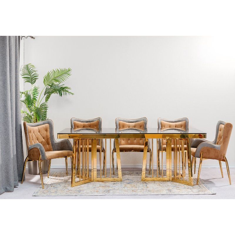 KC Furn- Anastasia 6 Seater Dining Set