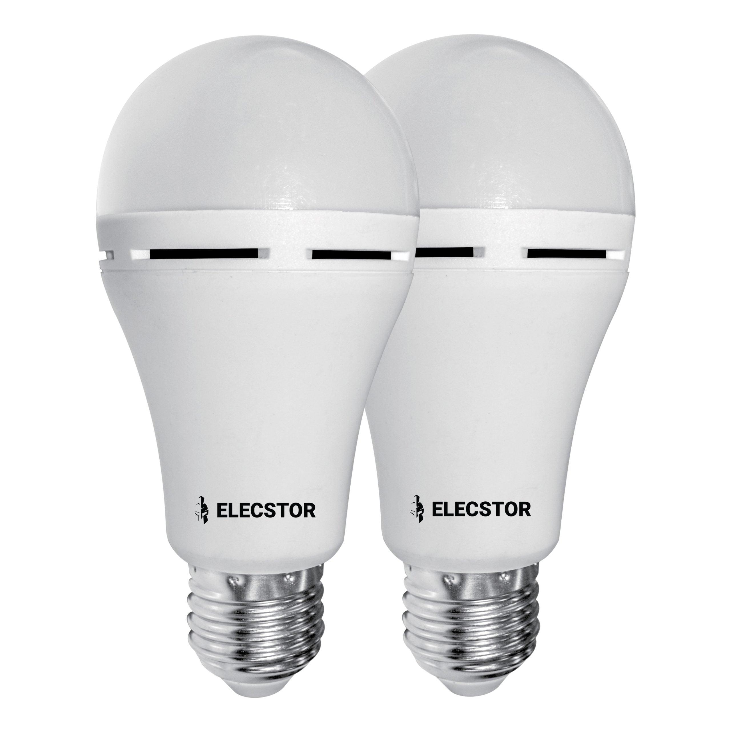 Elecstor E27 7 W Rechargeable Cool White 2 Pack