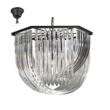 Exclusive 230V Crystal Pendant - 6lt round Radiant Lighting