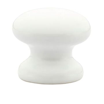 Pack of 10 x Porcelain Knob, White, 32mm