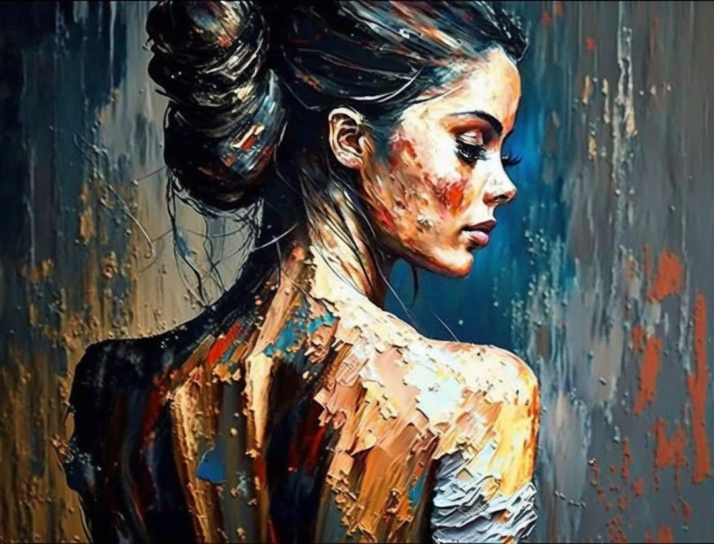 Canvas Wall Art - Canvas Wall Art: Beautiful Acrylic Painting - B1290 - [120 x 80 cm]
