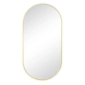 Woodly Mirror, Oval, Gold Frame, 500mm x 1000mm