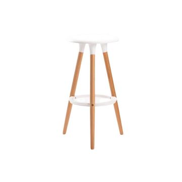 Capri Wooden Leg Barstool - White