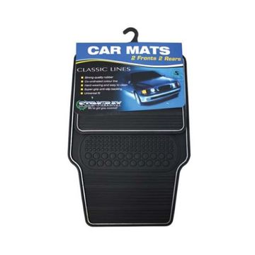 Stingray - 4Pc Heavy Duty Classic Mat Set - TT8023 (Black)
