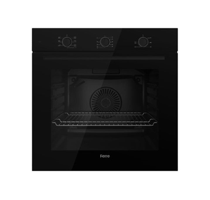 Ferre 60cm 7 Function Electric Built in Oven Black Glass- FBBO701 ...