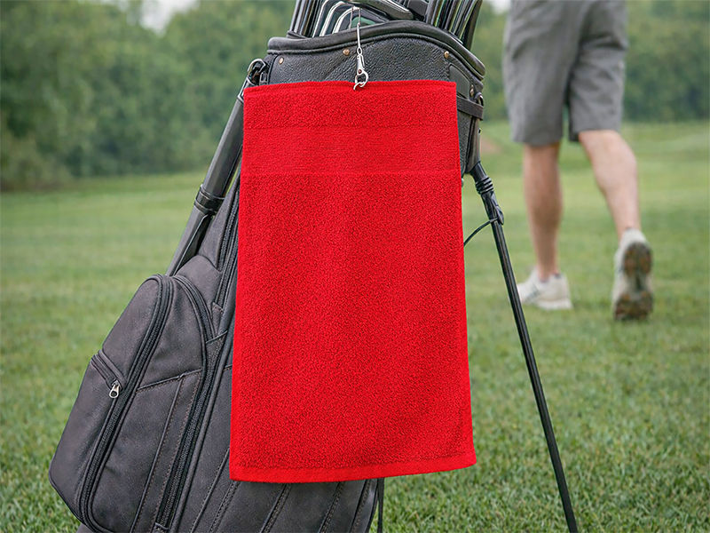 Golf Terry Towel 380GSM - 030x050cms - Racing Red (1 Piece Pack)