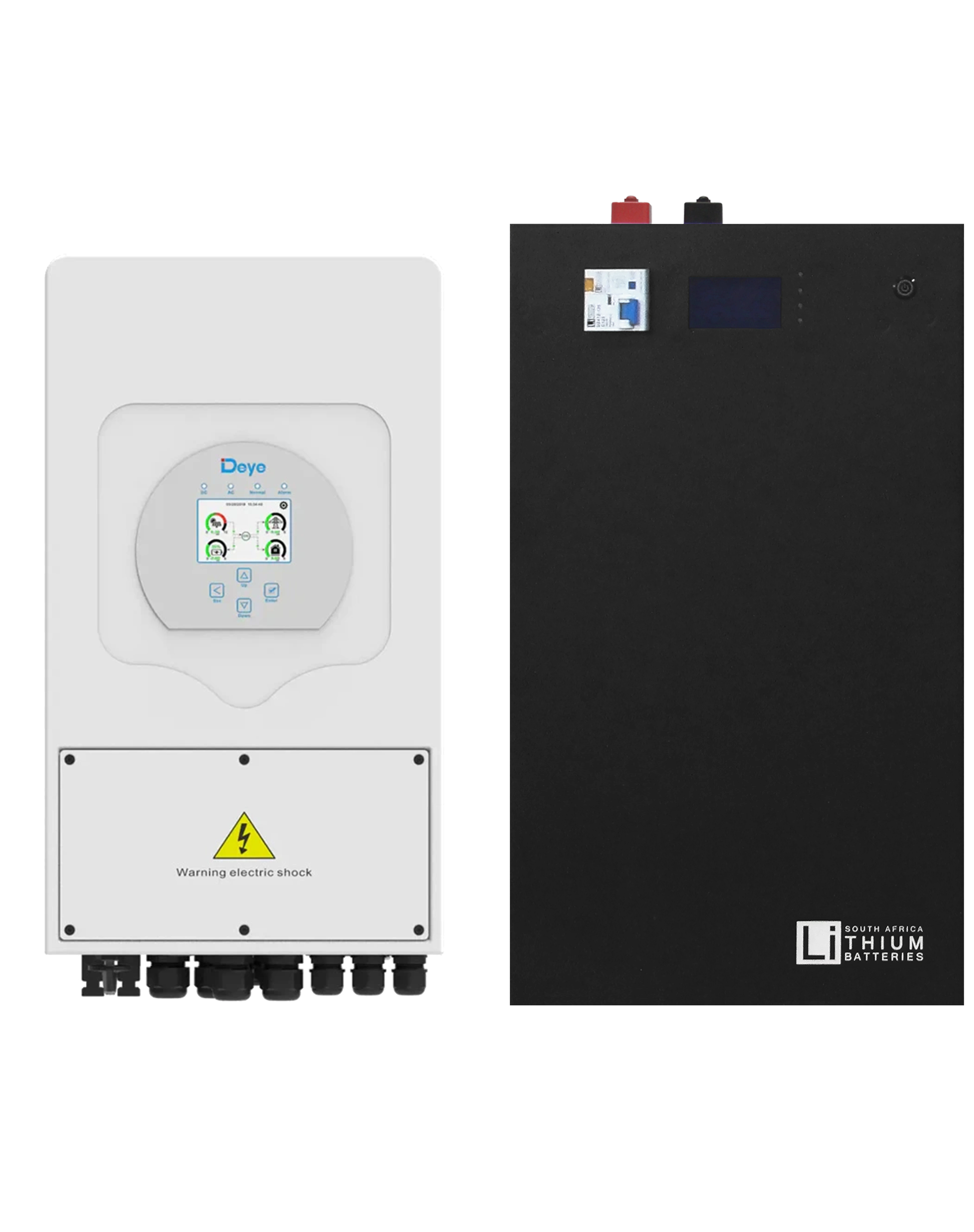 Deye 5kW Hybrid Inverter and 5.3kWh Wall Mount LBSA Battery Combo BLACK