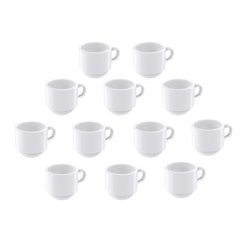 Tramontina 100ml Paola Porcelain Coffee Cups- Set of 12
