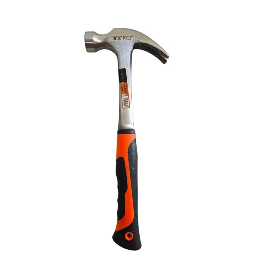 NT TOOLS Claw Hammer 500g All Steel Handle with Rubber Grip