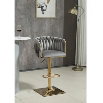 KC FURN-Quinn Swivel, Adjustable Height Bar Stool(Grey)