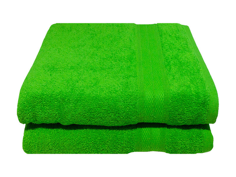 Bunty's Plush 450GSM 70x130cms Bath Towels - Jasmine Green (2Pc Pack)