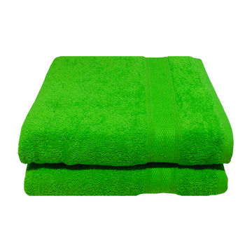 Bunty's Plush 450GSM 70x130cms Bath Towels - Jasmine Green (2Pc Pack)