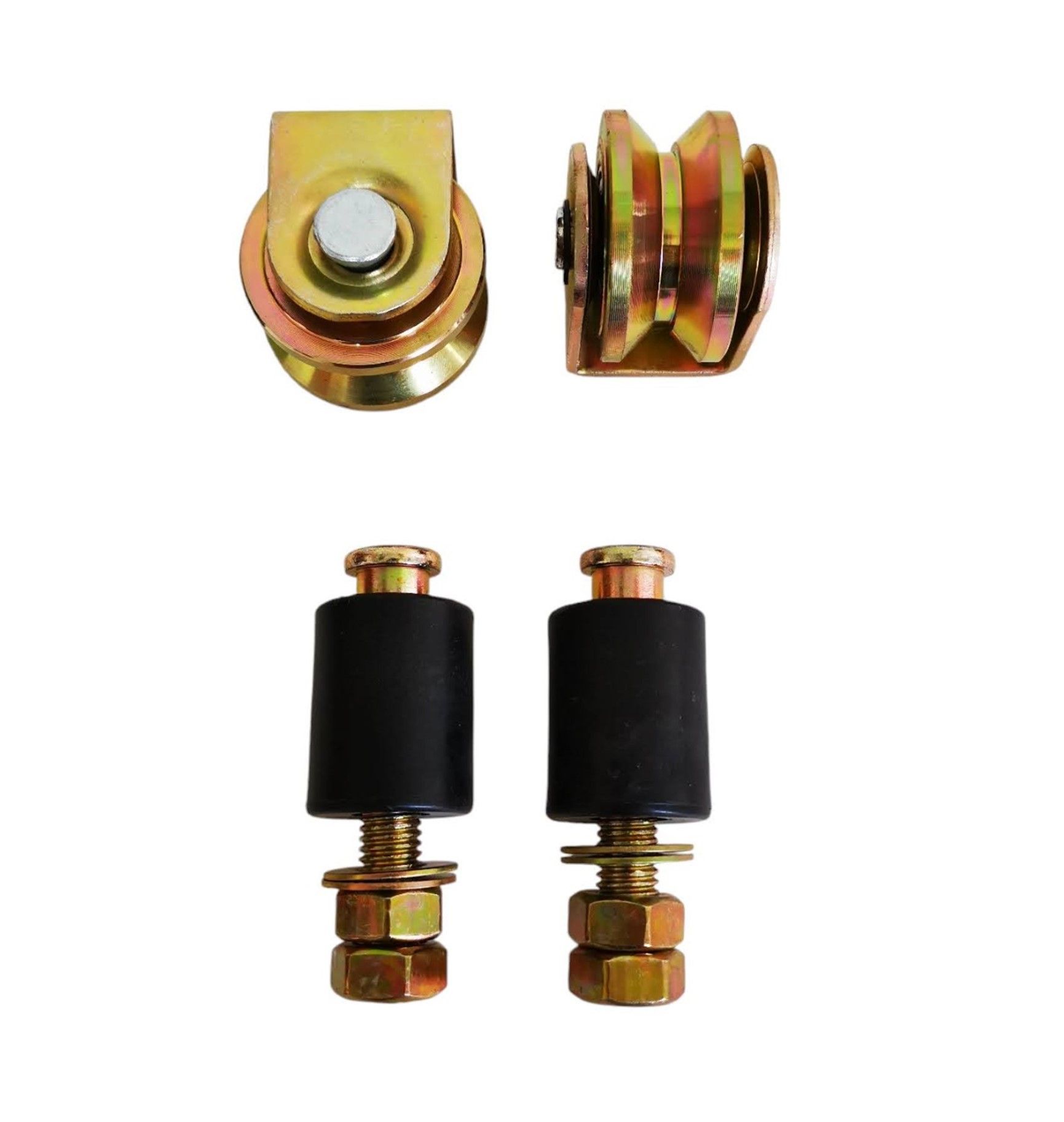 Gate Wheel Kit (45mm) with Guides 2 Wheel 2 Guides 200kg - V Profile