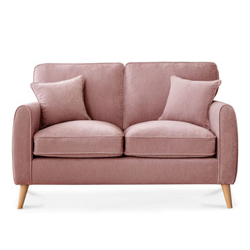 Amy Velvet 2 Seater Sofa /Couch - Pink