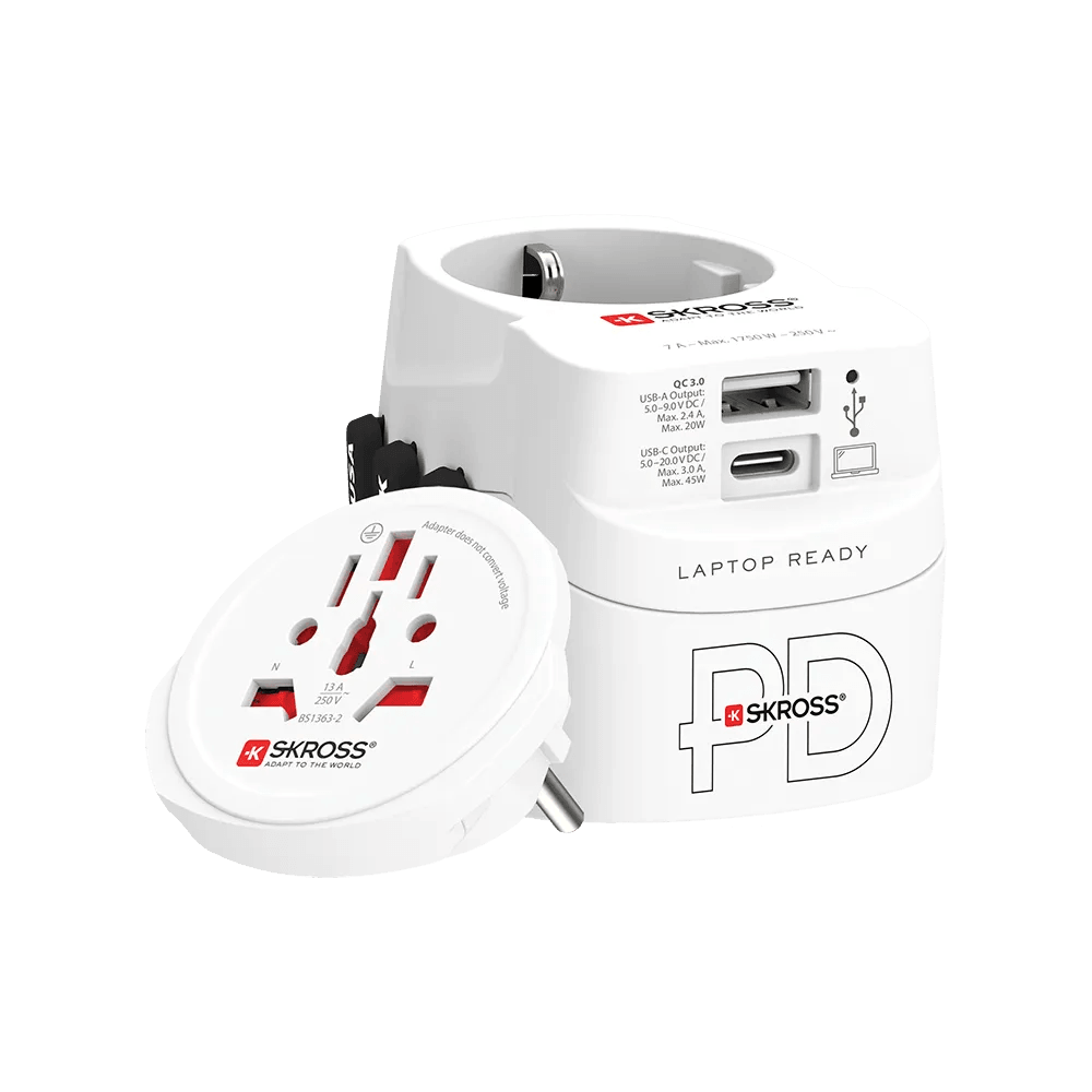 SKROSS - PRO Light USB (AC) - World Travel Adapter with AC and USB Charging
