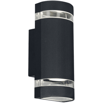 Cast Aluminium Wall Bracket with Glass Up and Down Facing IP44 2 x GU10