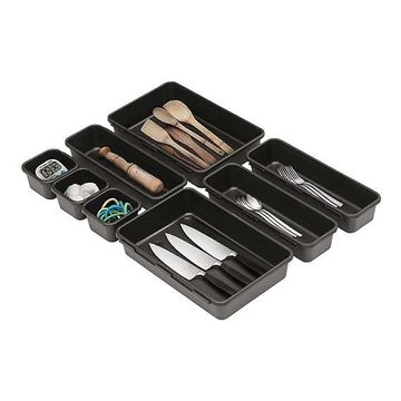 MHome 8-Piece Interlocking Plastic Drawer Organizer Set