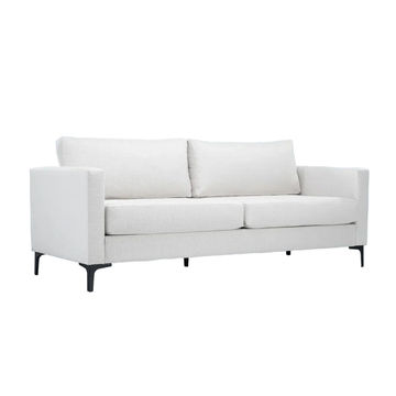 Vividitto - Haben Fabric 2 Seater Couch - Cream/Black Leg