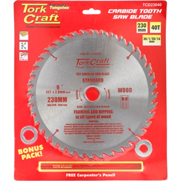 Blade Tct 230 X 40T30/1/20/16 General Purpose Combination